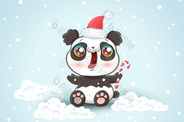 熊猫向雪采用卡哇伊方式