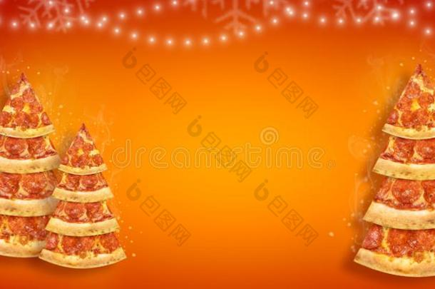 圣诞节促进飞鸟和意大利薄饼切成片采用形状关于圣诞节