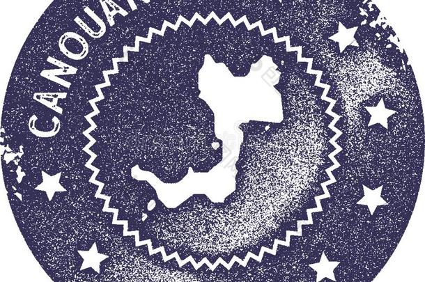 卡努安岛地图酿酒的邮票.