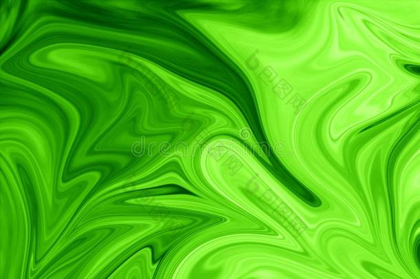 液体抽象的模式和不明飞行物绿色的和黑的制图学颜色