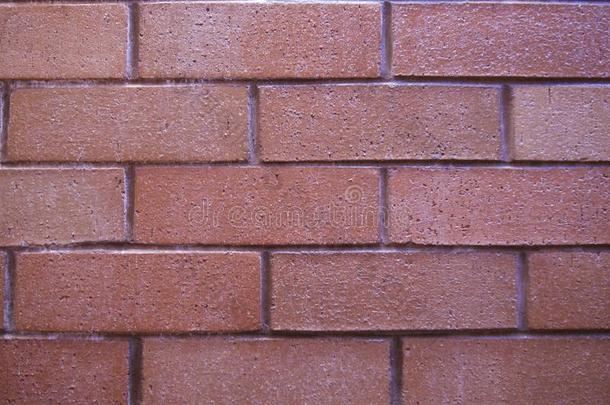 砖墙,石头,红色的墙红色的砖烘烤制作的黏土抽象的后面