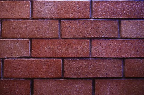 砖墙,石头,红色的墙红色的砖烘烤制作的黏土