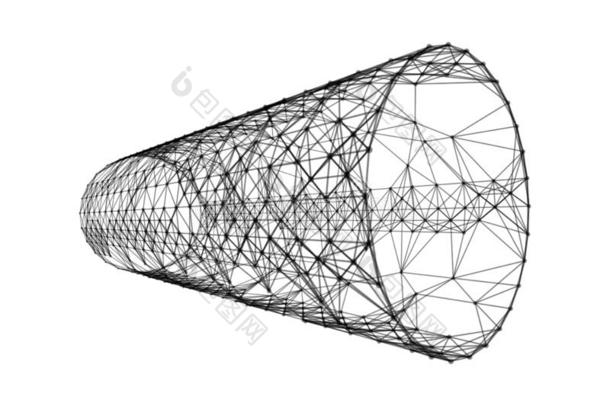 黑的隧道和网连接模式台词向白色的.hermetically-sealedintegratinggyroscope密封式积分陀螺仪