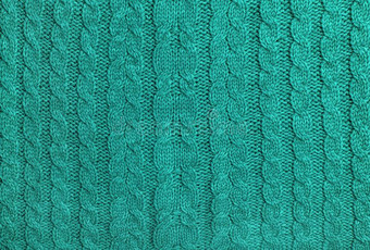 绿松石有色的愈合羊毛背景编结物模式图片