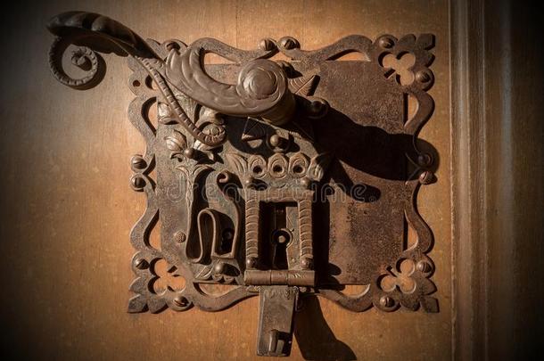 古代的造成铁器锁关于一门和锁眼