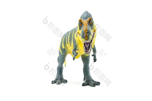 塑料制品黄色的蓝色暴龙雷克斯猫恐龙玩具前面3
