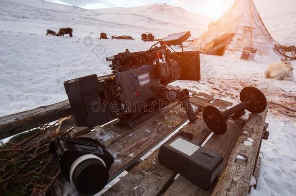 磁带录像设备采用冷冻的沙漠关于西伯利亚.