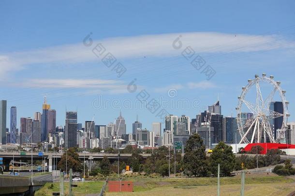 摩天大楼城市风光照片墨尔本澳大利亚