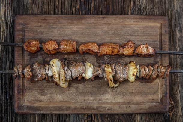 传统的土耳其的烹饪希什河<strong>烤</strong>腌羊肉串