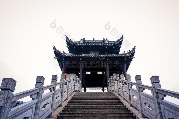 风景关于凤凰古代的凤凰镇,湖南,中国