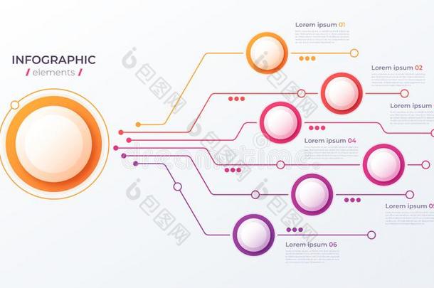 矢量6选择信息图设计,结构图表,今天