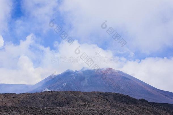 登上酒精灯煮水器,积极的火山向指已提到的人东海岸关于西西里岛,意大利