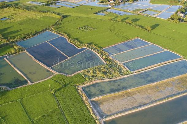 空气的摄影关于美丽的乡村采用<strong>仲夏</strong>采用安湖