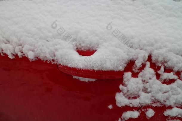 手感关于雪大量的汽车