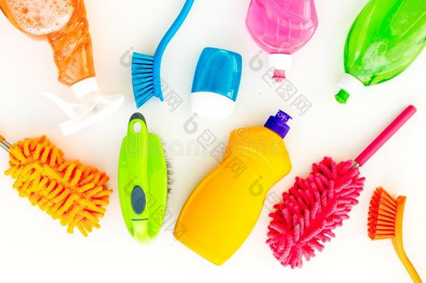 清扫房屋和洗涤剂,肥皂,洗衣店和刷子采用塑料