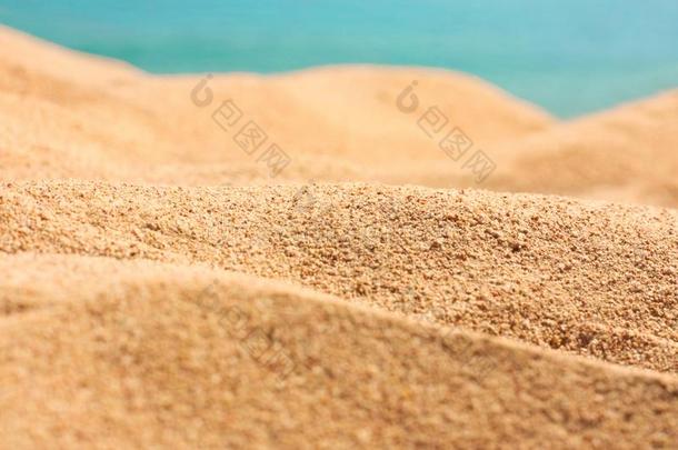 海滩沙采用夏季-旅行,海景画,假期和夏