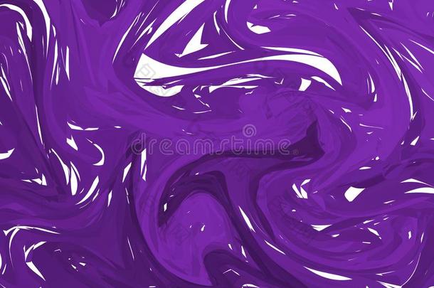 紫色的抽象的背景.墨水大理石花纹手感.手疲惫的妈