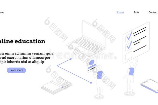 登陆页样板.<strong>规划课程</strong>现代的平的设计isolation隔离