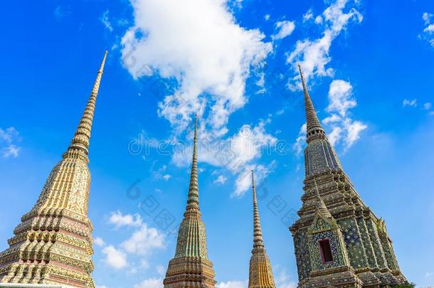 ThaiAirwaysInternational泰航国际庙和蓝色天,扇形棕榈细纤维ThaiAirwaysInternationa