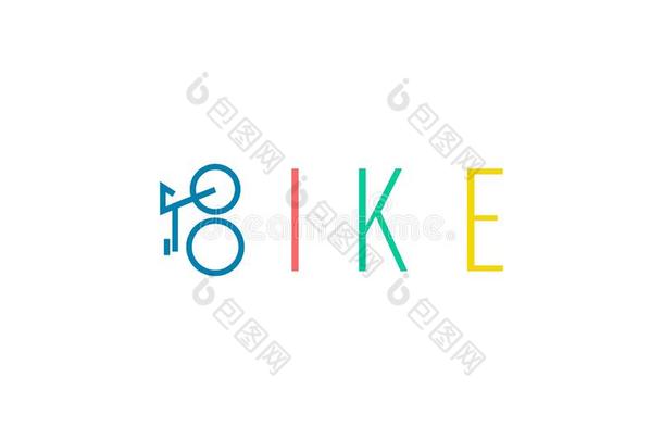 自行车文字标记标识样板
