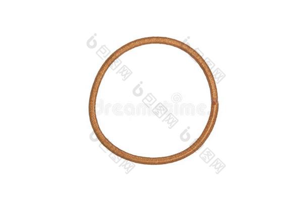 num.一棕色的橡胶头发布发箍和橡胶b和,隔离的向极少的量