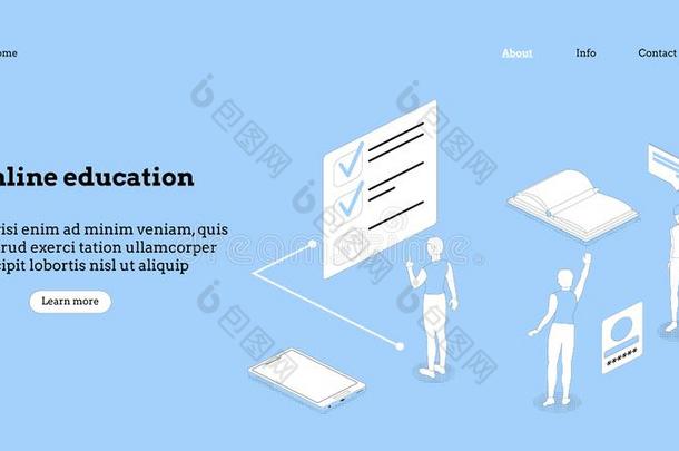 登陆页样板.规划课程现代的平的设计isolation隔离