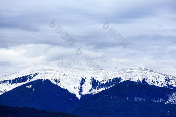 山和白色的顶
