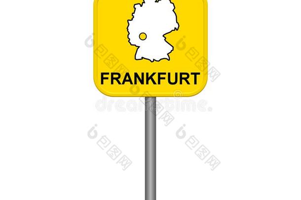 <strong>法兰</strong>克福香肠-黄色的城市符号和德国的地图