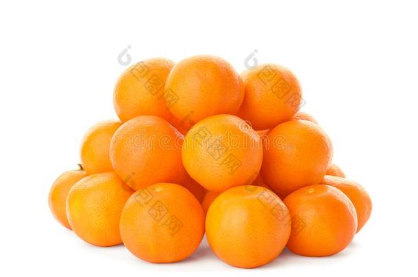 堆关于新鲜的成熟的<strong>橘子</strong>
