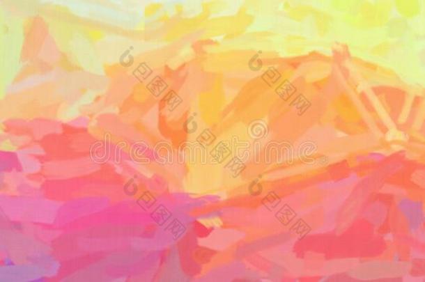 说明关于抽象的桔子,粉红色的和红色的<strong>印象派</strong>画家临波
