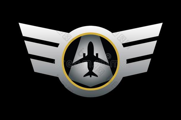 一象征为飞行员或航空公司全体工作人员采用金属的col或