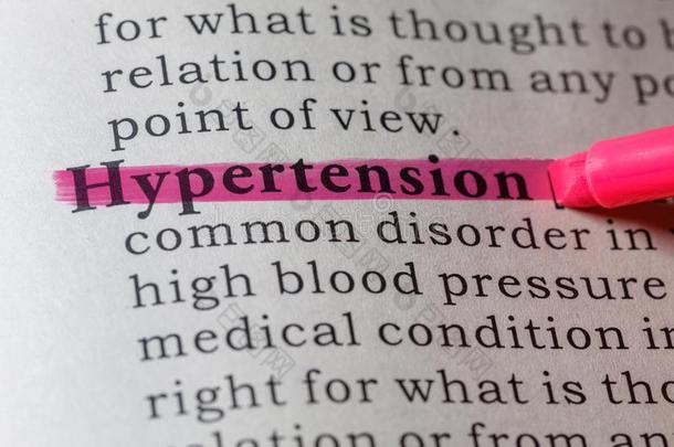 词典定义关于高血压