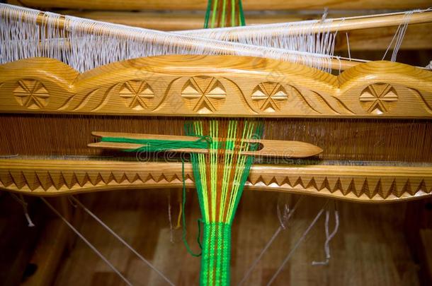 传统的乡村的织布机
