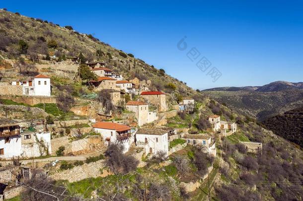 被放弃的历史的村民关于Prastos采用伯罗奔尼撒半岛,希腊