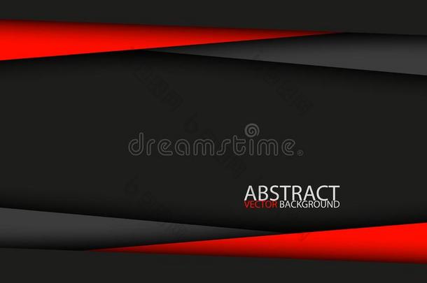 黑的和红色的现代的材料设计,抽象的宽银幕后面