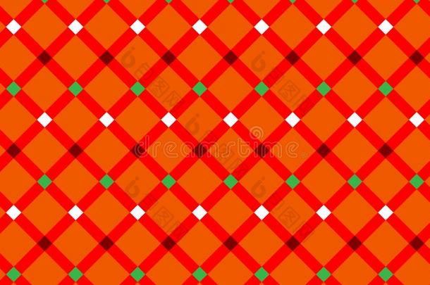 桔子有条纹或方格纹的棉布模式.质地从菱形为-彩格呢,泰克洛