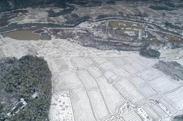 空气的摄影关于南方的<strong>安徽</strong>村后的冬雪