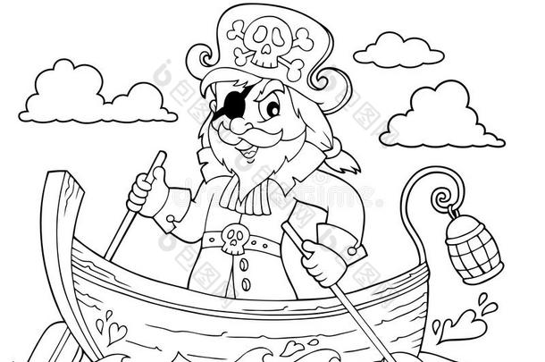 色彩书海盗采用小船主题1