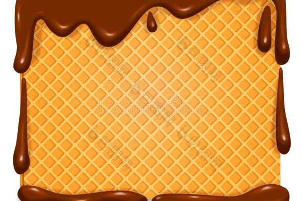 华夫饼采用巧克力横幅