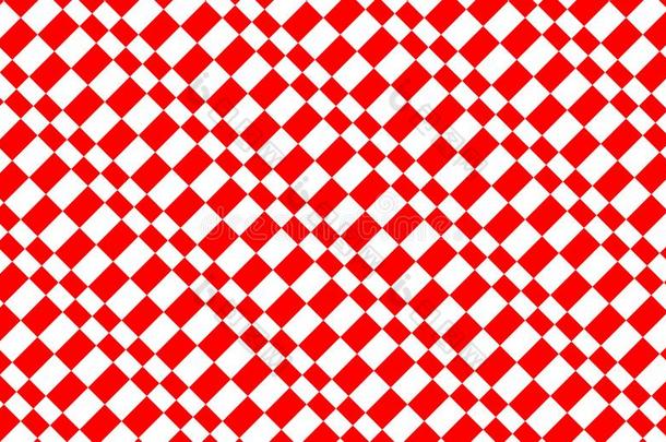 红色的和白色的有条纹或方格纹的棉布模式.质地从菱形为-彩格呢,英语字母表的第20个字母