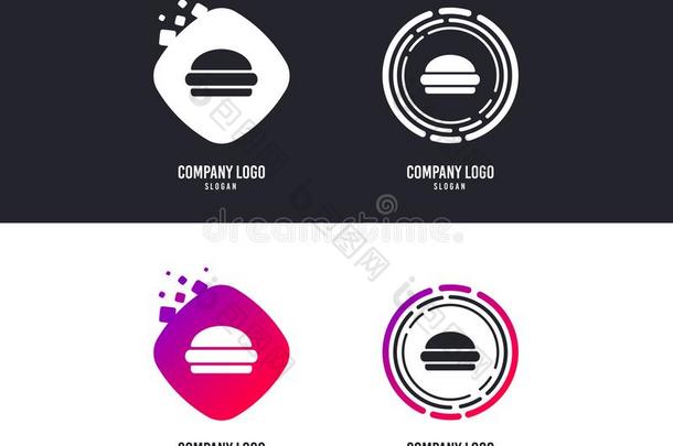 汉堡包符号偶像.快的食物象征.矢量