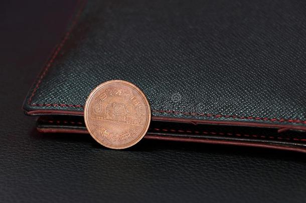 日本人num.十日元coinsurance联合保险向对立面Japaneseyen日元和黑的钱包向黑的