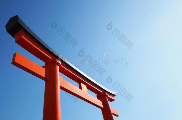 日本人<strong>红色</strong>的牌坊主要的<strong>门</strong>在圣地采用京都