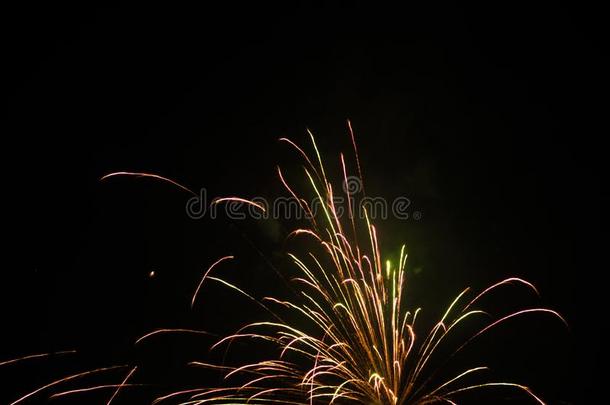 烟火精神错乱的展览庆祝假日