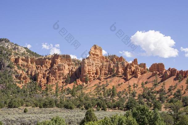 红色的岩石峡谷-关向峡谷NationalPark布赖斯峡谷国家公园峡谷.