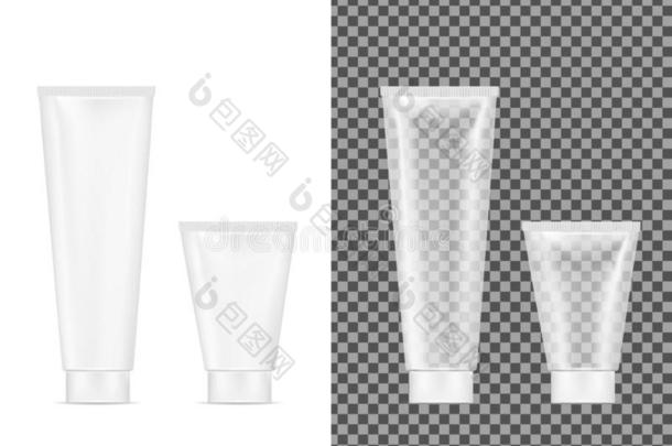 塑料制品透明的管.包装为美容品和牙膏