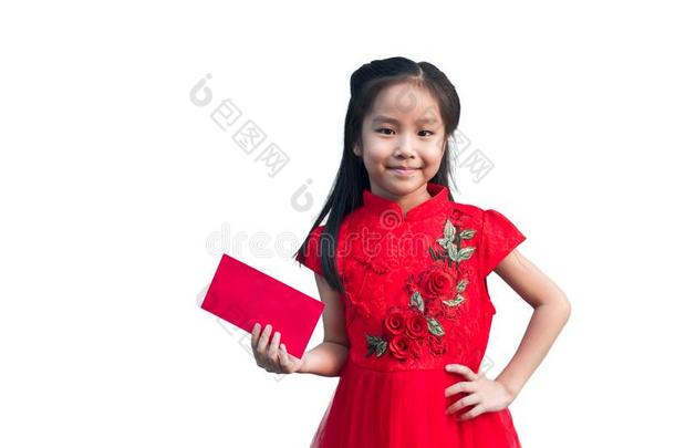 漂亮的亚洲人女孩采用ch采用ese旗袍和传统Ch采用ese衣服