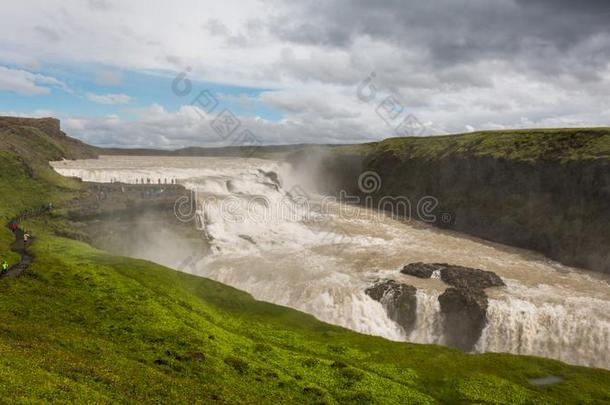 居德瀑布瀑布指已提到的人金色的落下采用冰岛