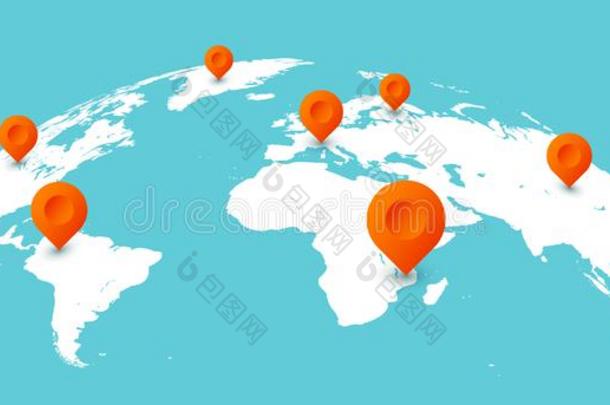 世界旅行地图.插脚向全球的地球地图s,全世界的商业