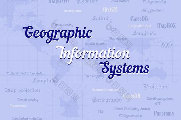 地理学的信息体系横幅和字体.矢量.闲逛